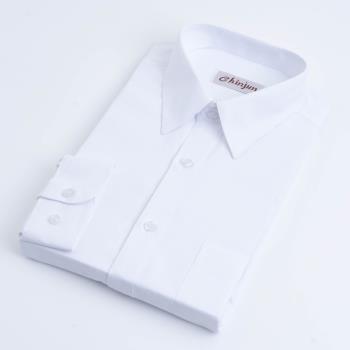 【CHINJUN/35系列】勁榮抗皺襯衫-長袖、白底斜紋、8056