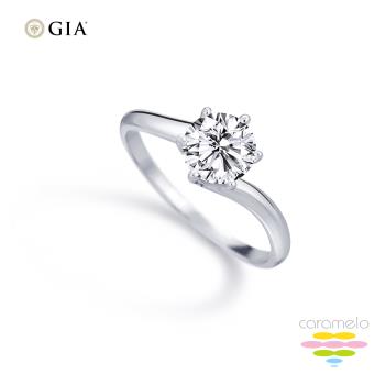 彩糖鑽工坊 GIA 1克拉鑽石 F成色 鑽石戒指 3EX+八心八箭 18K 六爪鑽戒