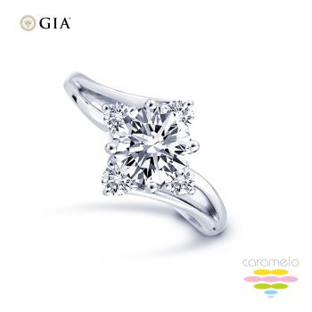彩糖鑽工坊 GIA 1克拉鑽石 F成色 鑽石戒指 3EX+八心八箭 18K 鑽戒