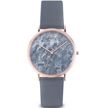 ALLY DENOVO灰藍浪花大理石皮革腕錶36mm(AF5005.11)