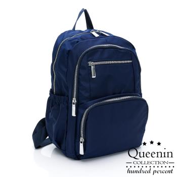 DF Queenin - 超人氣日系簡約多口袋後背包-共2色