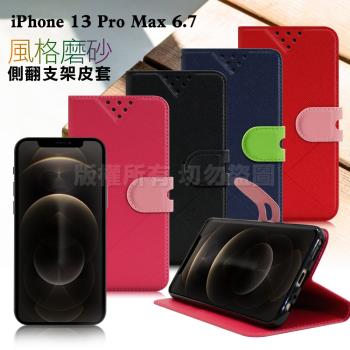 NISDA for iPhone 13 Pro Max 6.7 風格磨砂支架皮套