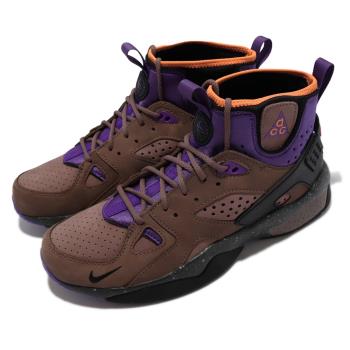 Nike 戶外鞋 ACG Air Mowabb 運動 男女鞋 經典復刻 襪套 包覆 氣墊 避震 情侶款 棕 紫 DC9554-201