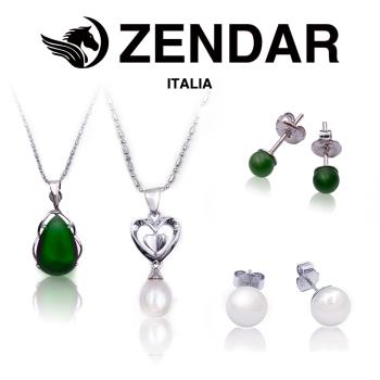 ZENDAR 年度設計款 珍珠碧玉耳環/項鍊  (多款任選)