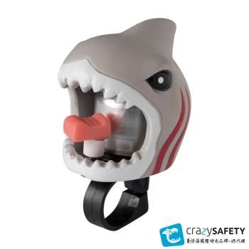 crazysafety丹麥品牌.3D鈴鐺.灰鯊魚.動物造型鈴噹.車鈴(適用平衡車.滑步車.自行車.嬰兒推車.服務鈴)