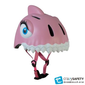 crazysafety丹麥品牌.3D安全帽.粉鯊魚.動物造型帽.學步帽.(適用平衡車.滑步車.滑板車.自行車.單車.直排輪.滑板)