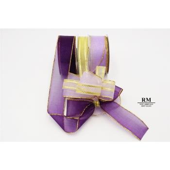 特惠套組 紫金色系套組 緞帶套組 禮盒包裝 蝴蝶結 手工材料