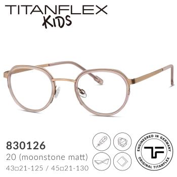 【TITANFLEX Kids】德國超彈性鈦複合圓框兒童眼鏡 830126