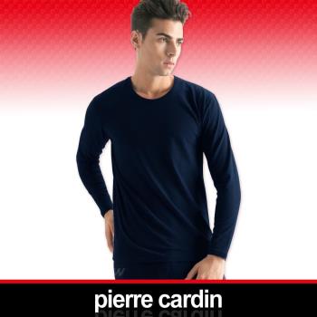 Pierre Cardin皮爾卡登 舒適保暖彈力棉圓領長袖衫