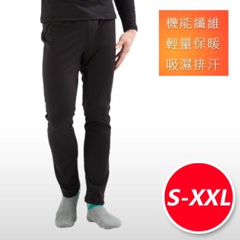 3M吸濕排汗技術 保暖衣 發熱褲 台灣製造 男款 晶鑽黑-網 