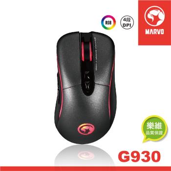 【MARVO】G930 RGB電競滑鼠 黑