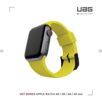 [U] Apple Watch 42/44/45/49mm 舒適矽膠錶帶-黃