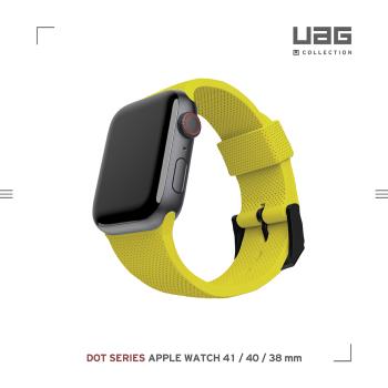 [U] Apple Watch 38/40/41mm 舒適矽膠錶帶-黃