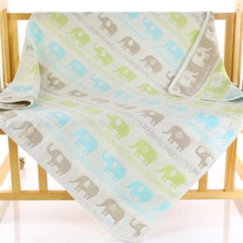優貝選 可愛動物多功能純綿柔軟嬰幼兒六層紗布巾空調毯包巾