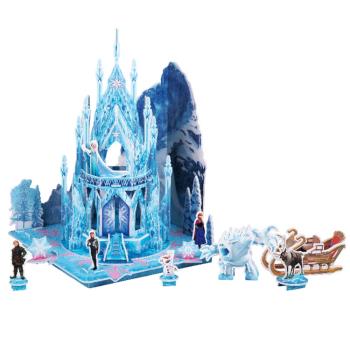 冰雪奇緣艾莎安娜公主立體城堡場景拼圖玩具 621069(平輸品)【卡通小物】