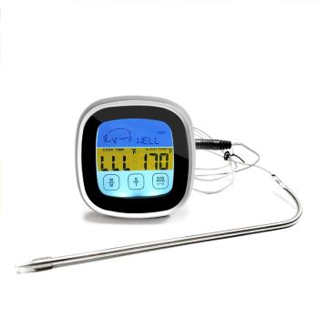 多功能不鏽鋼探針式溫度計 烤箱/料理溫度計 響鈴提醒 計時器功能