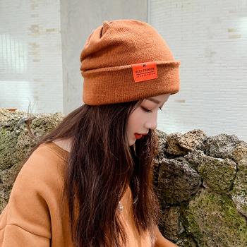 Acorn*橡果-日系捲邊寬鬆毛帽護耳保暖防風布標防曬機能帽1845(焦糖)