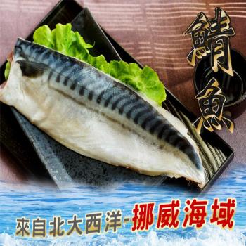 【海之醇】挪威薄鹽鯖魚片-10片組(180g±10%/片)