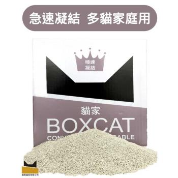 國際貓家 BOXCAT 灰標極速凝結小球砂12L_(貓砂 礦砂)