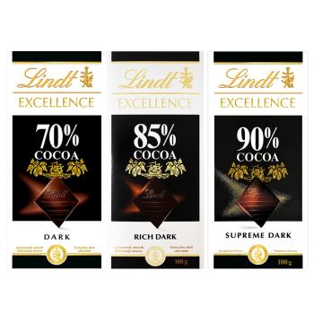 【Lindt 瑞士蓮】極醇系列巧克力片(70%、85%、90%)