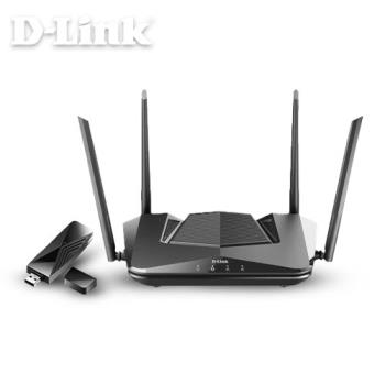 D-Link友訊 DWA-X1850 AX1800 Wi-Fi 6 USB 無線網路卡+DIR-X3260 AX3200 Wi-Fi6 雙頻無線路由器