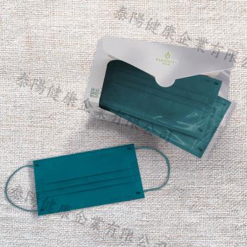 【泰陽健康】石青色 弗綠嘉(聚泰) 三層平面成人醫療口罩30入/盒(單片獨立包裝)