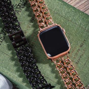 氣質雙鍊金屬錶帶 Apple watch通用錶帶│ALLTIME │完全計時│