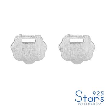 【925 STARS】長命鎖造型925純銀耳環 耳釘 純銀耳環 純銀耳釘 造型耳環