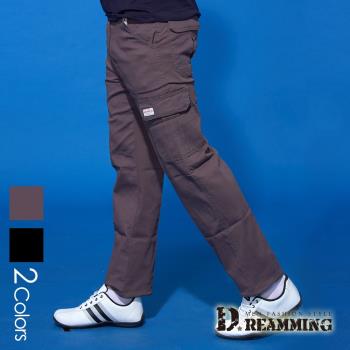 【Dreamming】時尚風潮布標伸縮休閒工作長褲(共二色)