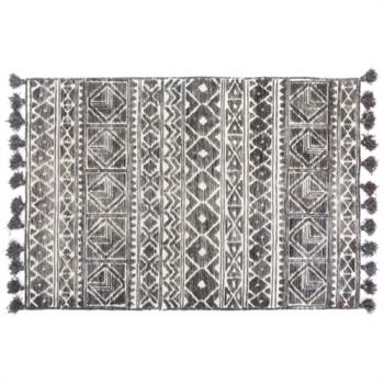 [hoi!]hoi! 印度特雷薩羊毛編織地毯-黑236x297cm
