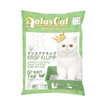 (2包組) Aatas Cat-3122SA加冕貓凝結環保貓砂-綠茶香7L