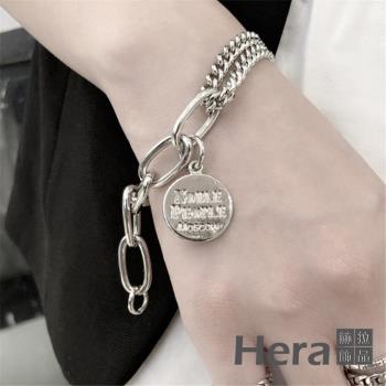 Hera 赫拉  歐美時尚嘻哈圓牌鍊條手鍊 H110120307