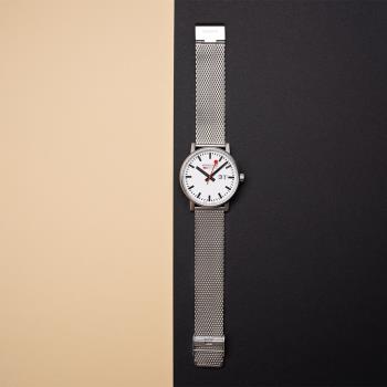  MONDAINE 瑞士國鐵evo2時光走廊腕錶-40mm/米蘭鋼鏈 40210SM