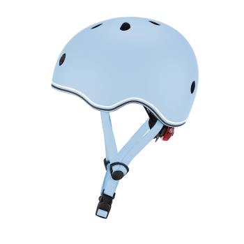 法國 GLOBBER 哥輪步 GO•UP 安全帽 XXS-粉藍(LED警示燈、護具、防護、防摔)
