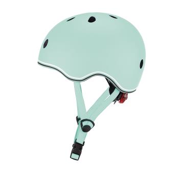 法國 GLOBBER 哥輪步 GO•UP 安全帽 XXS-粉綠(LED警示燈、護具、防護、防摔)