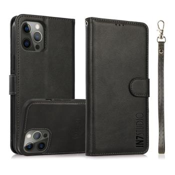 IN7 小牛紋 iPhone 12 Pro Max (6.7吋) 錢包背蓋二合一 磁扣側掀PU皮套