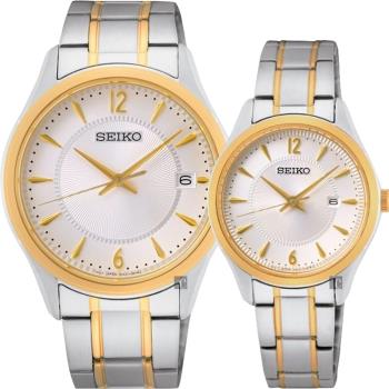 SEIKO精工 CS 城市情侶手錶 對錶(SUR468P1+SUR474P1)