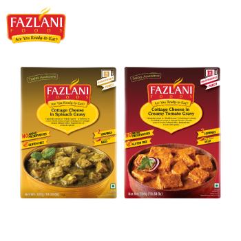 Fazlani 印度燴起司即食調理包 300g 12入組 番茄燴起司/菠菜燴起司