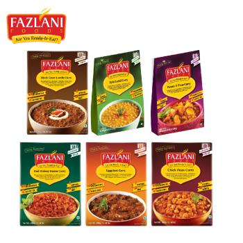 Fazlani 印度咖喱風味即食調理包300g/包-(12入組) 黑扁豆/樹豆/鷹嘴豆/馬鈴薯豌豆/茄子/紅腰豆