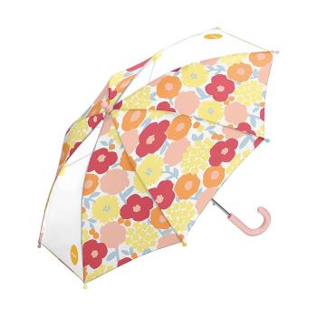 日本 Wpc. W054 克拉拉花朵 兒童雨傘 透明視窗 安全開關傘