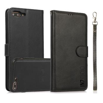 IN7 小牛紋 iiPhone 8+/7+ (5.5吋) 錢包背蓋二合一 磁扣側掀PU皮套