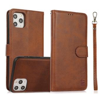 IN7 小牛紋 iPhone 11 Pro Max (6.5吋) 錢包背蓋二合一 磁扣側掀PU皮套