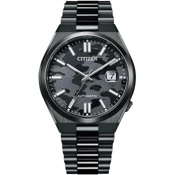 CITIZEN 星辰 聖誕節推薦款 迷彩紳男機械錶-黑 (NJ0155-87E)