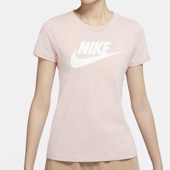 Nike Sportswear Essential 女裝 短袖 休閒 基本款 棉質 針織 粉 白【運動世界】BV6170-601