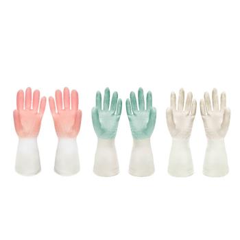 (5雙組)清潔矽膠手套 (AH-293C) 乳膠手套 洗碗手套 防水手套 清潔手套 家事手套 雙色手套