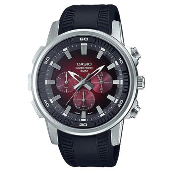 【CASIO 卡西歐】指針錶 三眼計時 樹脂錶帶 防水50米 MTP-E505(MTP-E505-4A)