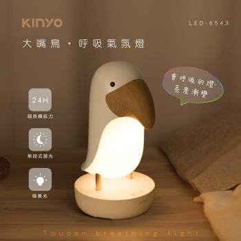 KINYO USB充電LED大嘴鳥呼吸氣氛燈(LED-6543)