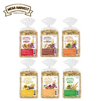 Mega Harvest 德國天然穀片 500g 12入組 什錦榛果/什錦水果/向日葵籽/什錦/原味/早餐莓果