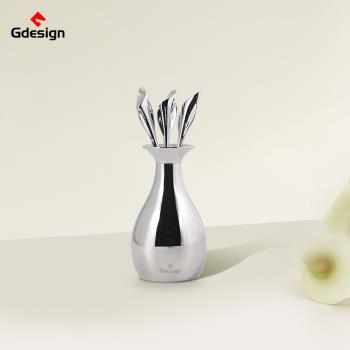 【Gdesign】Calla Lily海芋系列精美餐桌用品-水果叉收納組 G-SSK018