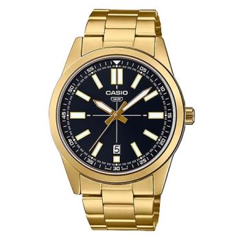 【CASIO 卡西歐】指針男錶 不鏽鋼錶帶 生活防水 日期顯示 MTP-VD02G(MTP-VD02G-1E)